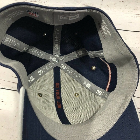 Patriots New Era 39Thirty Blue Gray Flex Fit Hat - Picture 8 of 11
